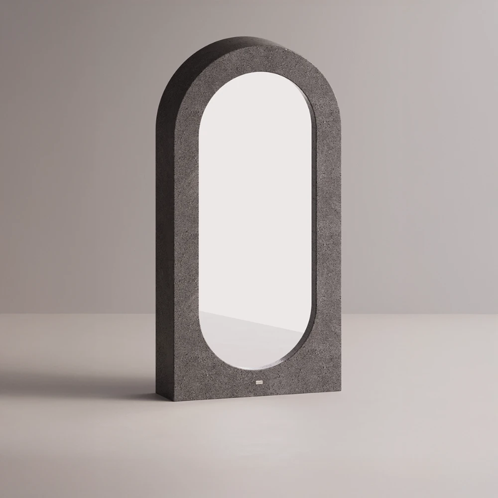 Miroir en béton ultra-léger - anthracite- 90x180 cm