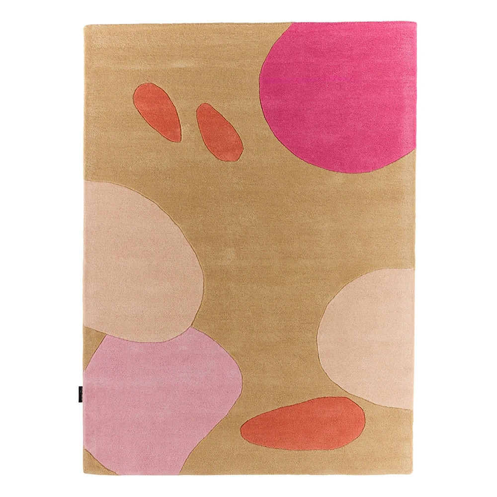 Tapis en laine multicolore aux motifs géométriques 133x190cm