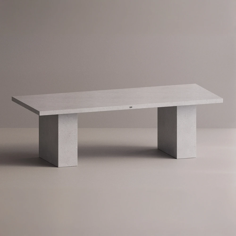 Table à manger en béton ultra-léger en forme rectangulaire 240x100cm