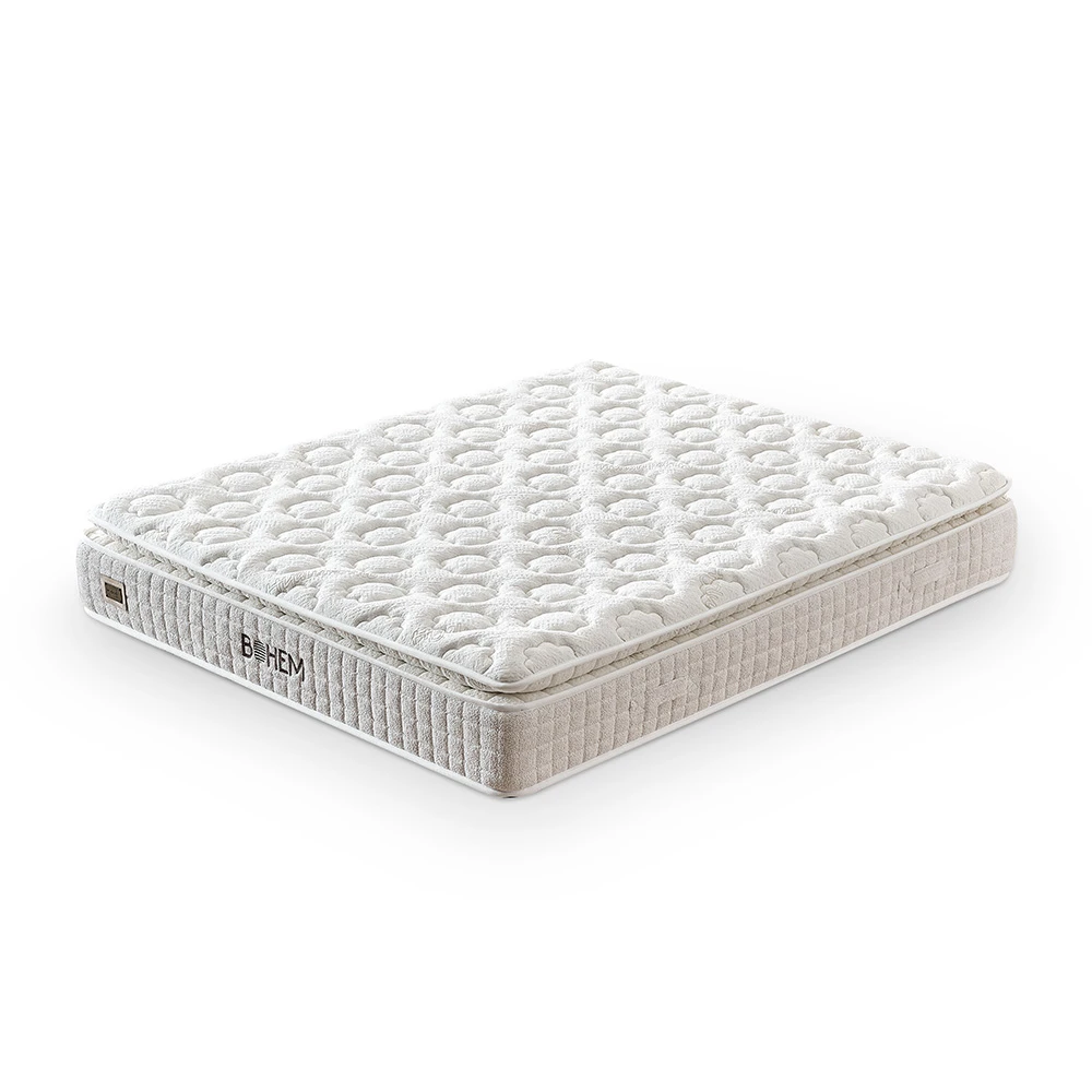 Matelas hybride ressort ensachés 160x200cm épaisseur 31cm avec surmatelas