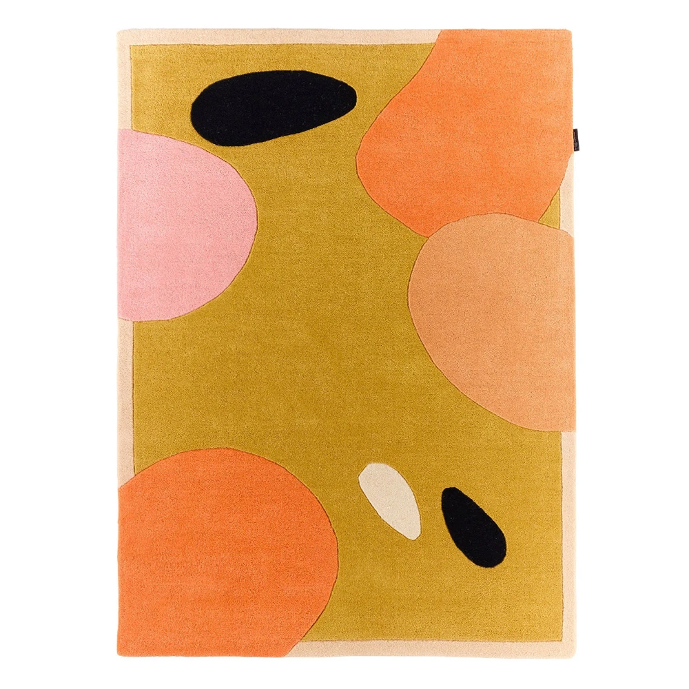 Tapis en laine coloré aux motifs géométriques 133x190cm