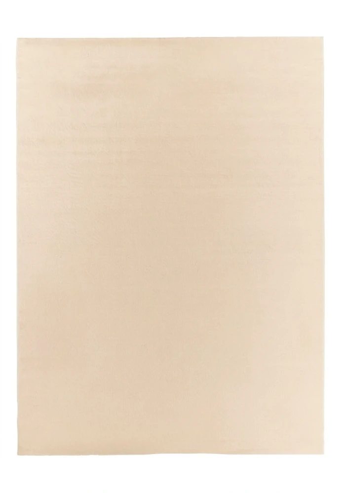 Tapis uni doux à poils courts - Crème - 160x230 cm