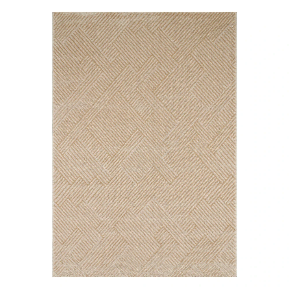 Tapis intérieur poils en relief beige - 160x230 cm