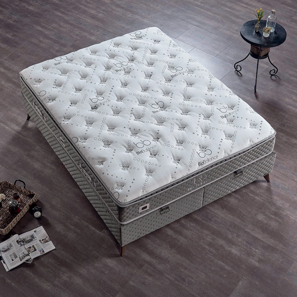 Matelas hybride mémoire de forme ressort ensaché 160x200cm épaisseur 30cm avec surmatelas
