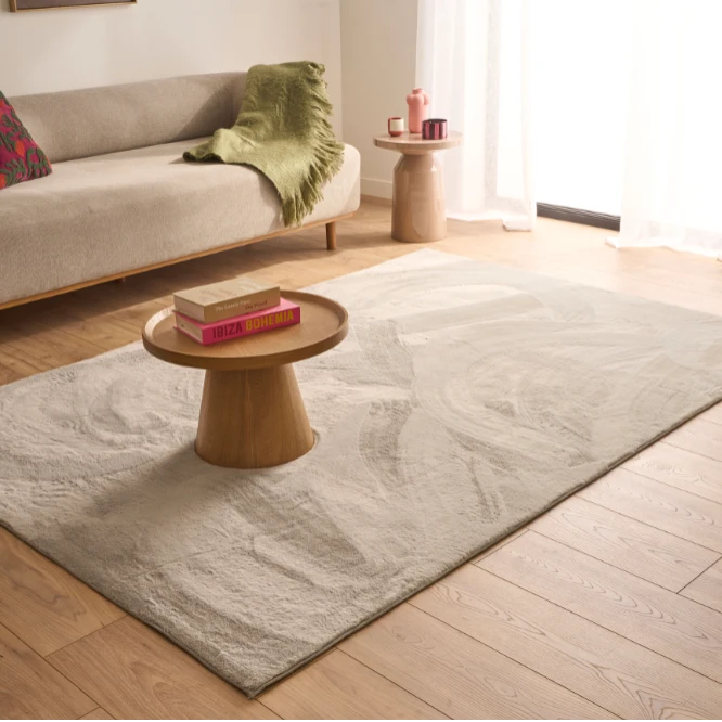 Tapis uni doux à poils courts - Gris - 160x230 cm