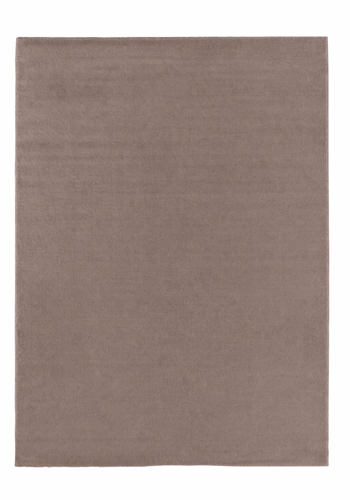 Tapis uni doux à poils courts - Taupe - 160x230 cm