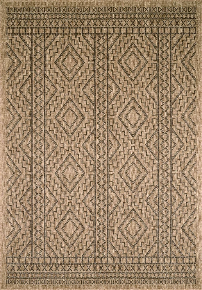 Tapis intérieur et extérieur aspect jute naturel - Marron - 160x230 cm