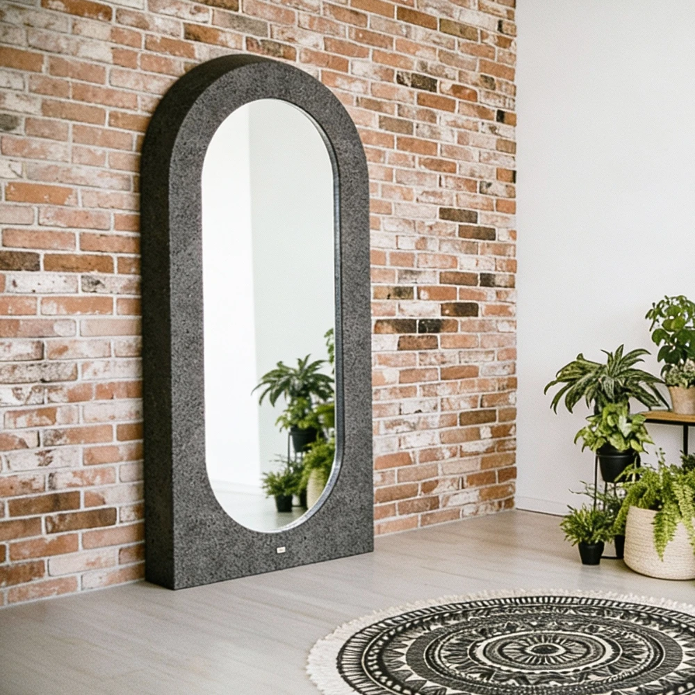 Miroir en béton ultra-léger - anthracite- 90x180 cm