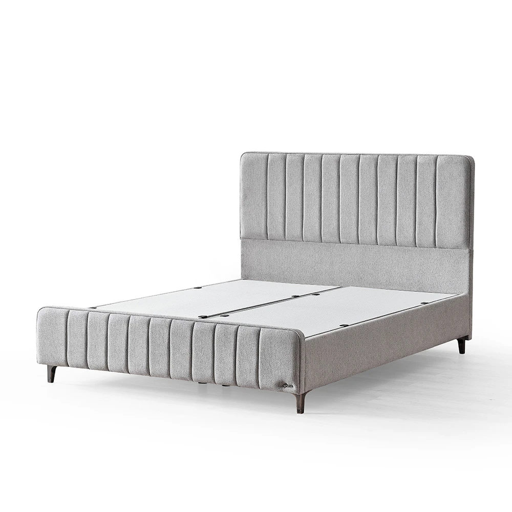 Lit en tissu gris 160x200cm