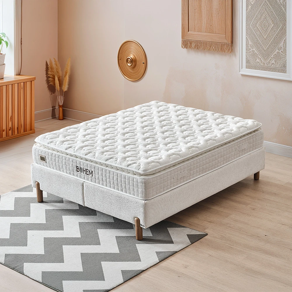 Matelas hybride ressort ensachés 160x200cm épaisseur 31cm avec surmatelas