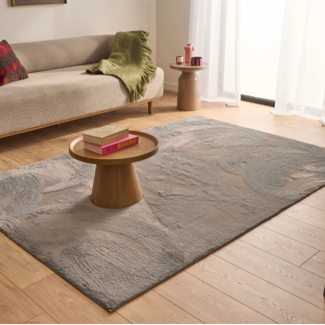 Tapis uni doux à poils courts - Anthracite - 160x230 cm