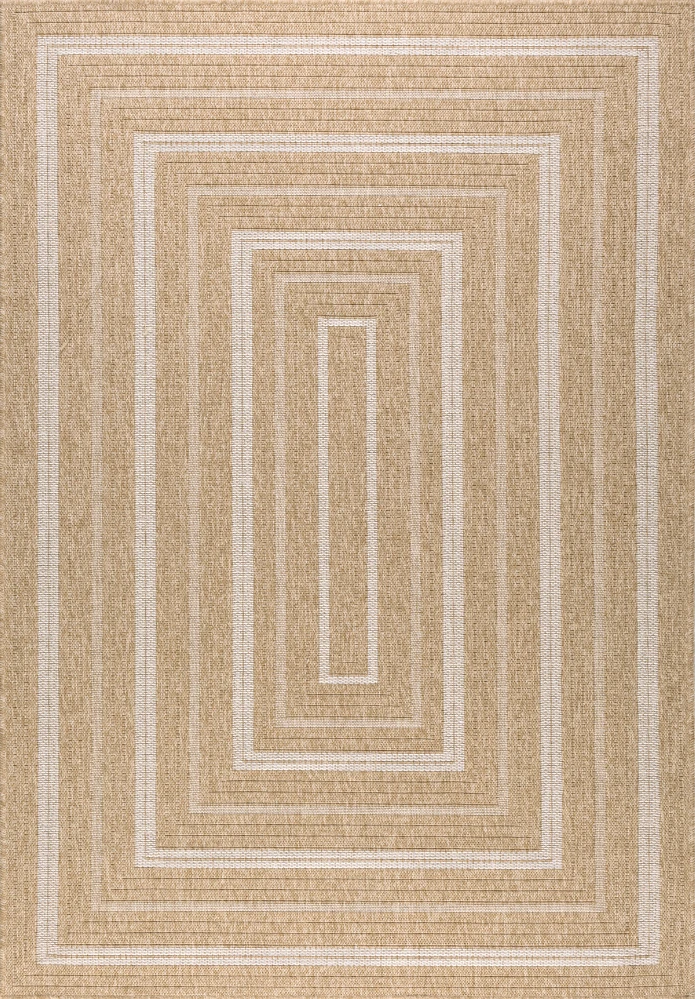 Tapis intérieur et extérieur aspect jute naturel - Blanc - 160x230 cm